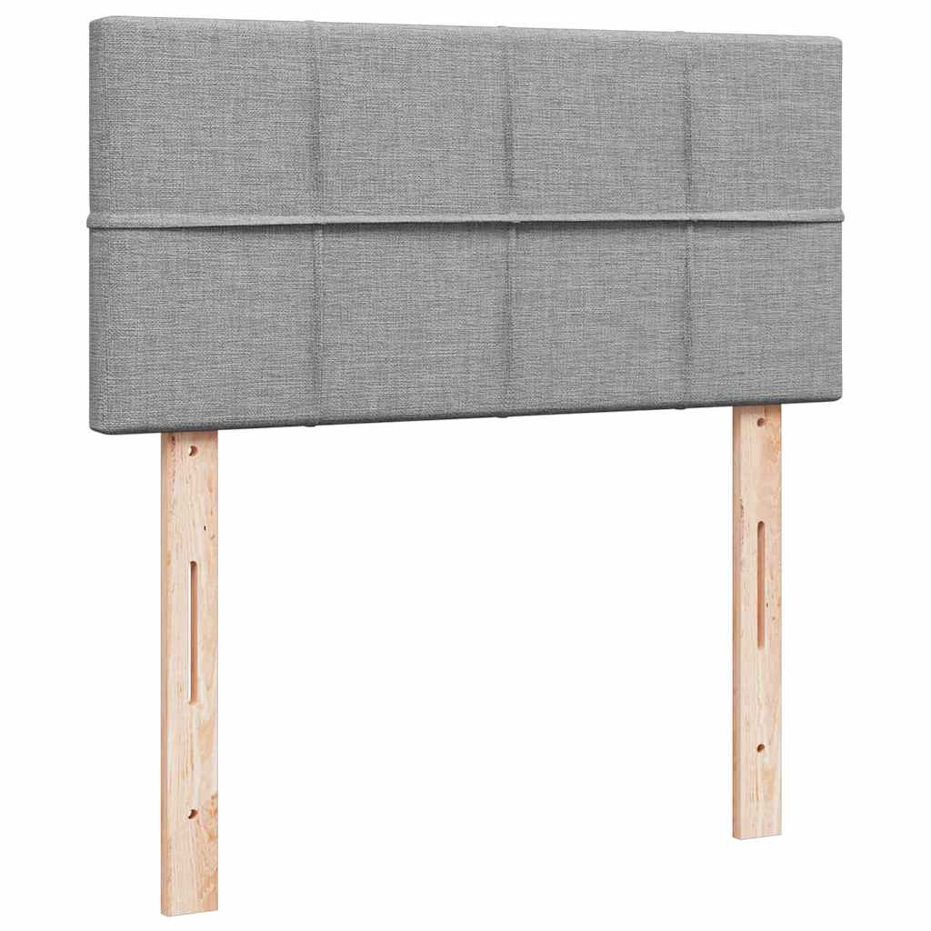 Bed poef met matras en LED's stof 80x200 cm lichtgrijs is nu te koop bij PeponiXL, paradijselijk wonen!