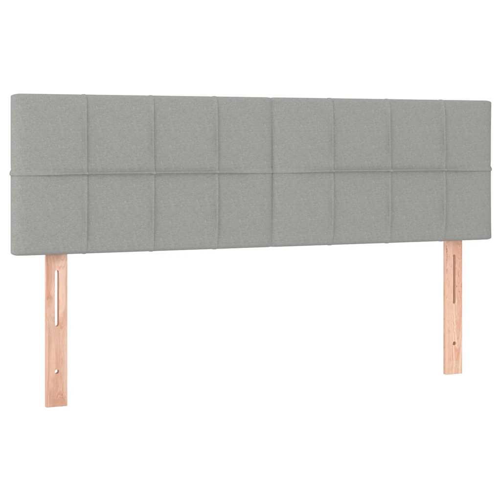 Bed poef met matras en LED's stof 140x190 cm lichtgrijs is nu te koop bij PeponiXL, paradijselijk wonen!