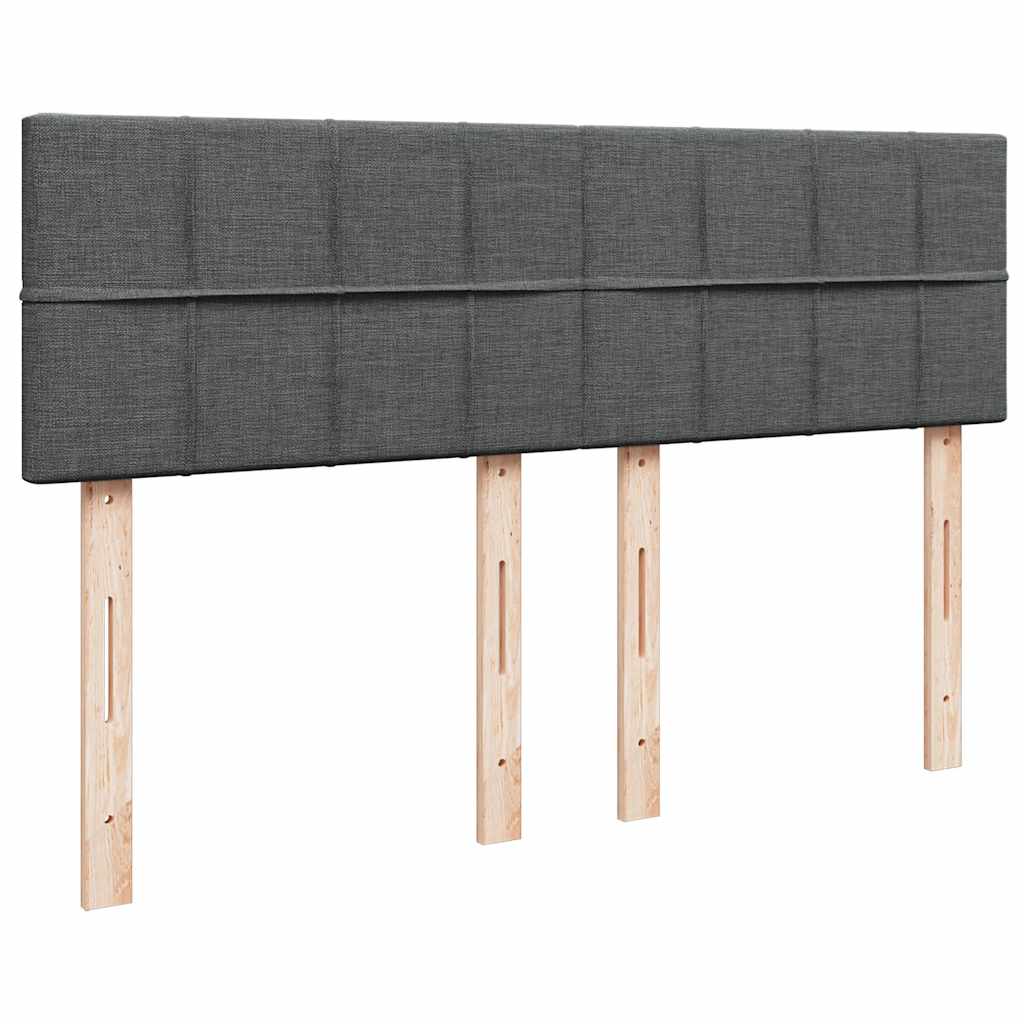 Bed poef met matras en LED's stof 140x190 cm donkergrijs is nu te koop bij PeponiXL, paradijselijk wonen!