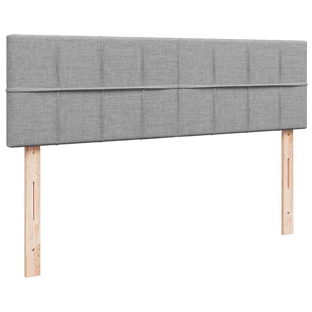 Ottoman bed met matras en LED's 140x200cm stof lichtgrijs is nu te koop bij PeponiXL, paradijselijk wonen!