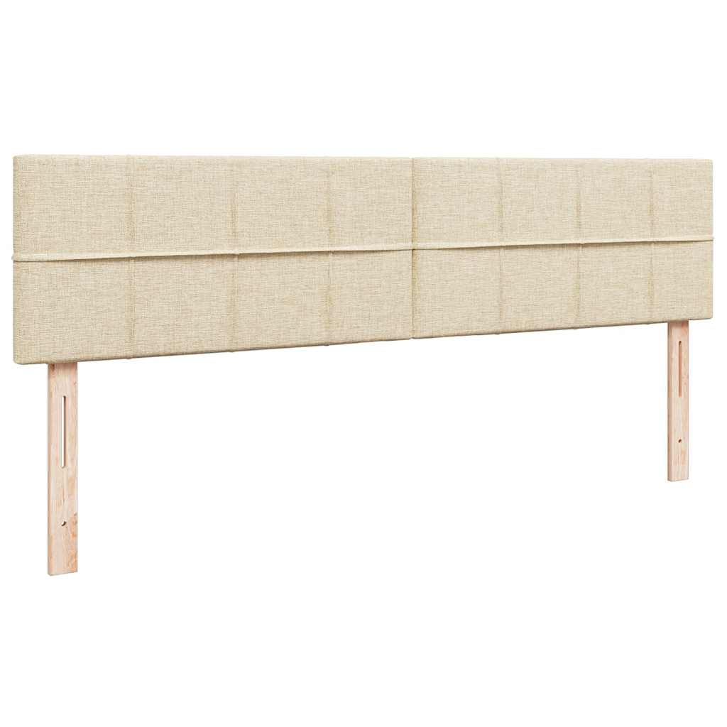 Ottoman bed met matras en LED's 160x200cm stof crèmekleurig is nu te koop bij PeponiXL, paradijselijk wonen!