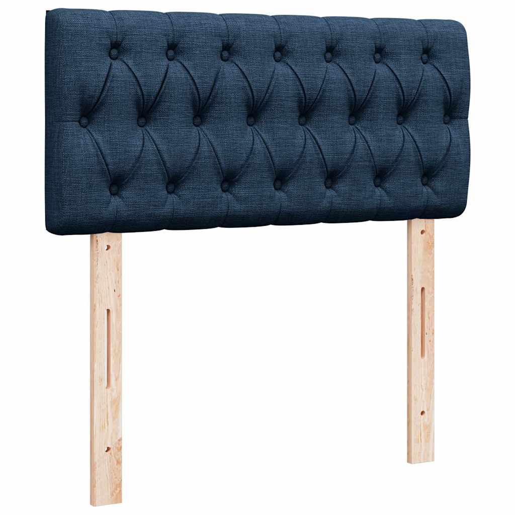 Ottoman bed met matras en LED's 90x190cm stof blauw is nu te koop bij PeponiXL, paradijselijk wonen!