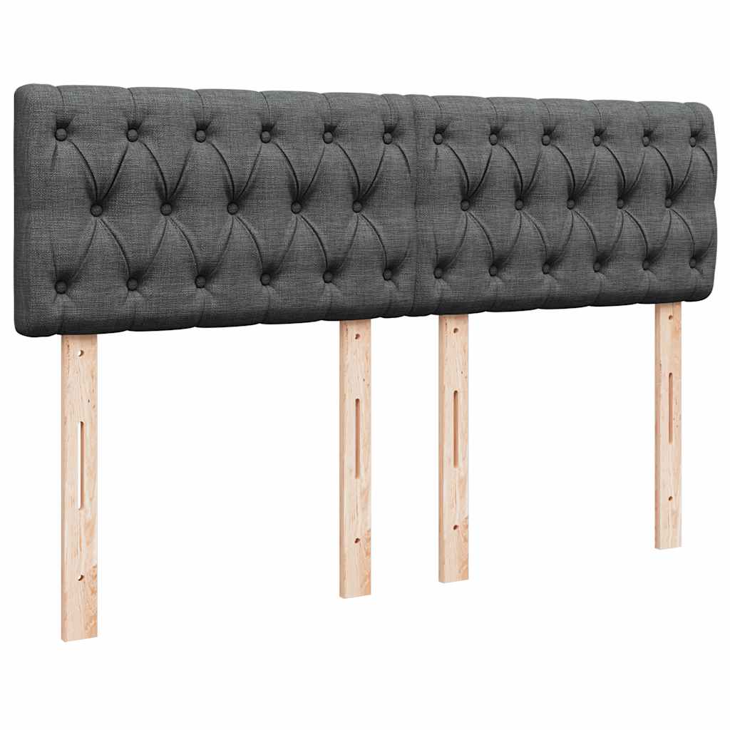 Bed poef met matras en LED's stof 140x190 cm donkergrijs is nu te koop bij PeponiXL, paradijselijk wonen!