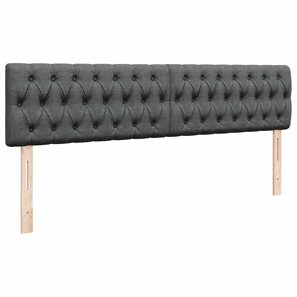 Ottoman bed met matras en LED's 160x200cm stof donkergrijs is nu te koop bij PeponiXL, paradijselijk wonen!