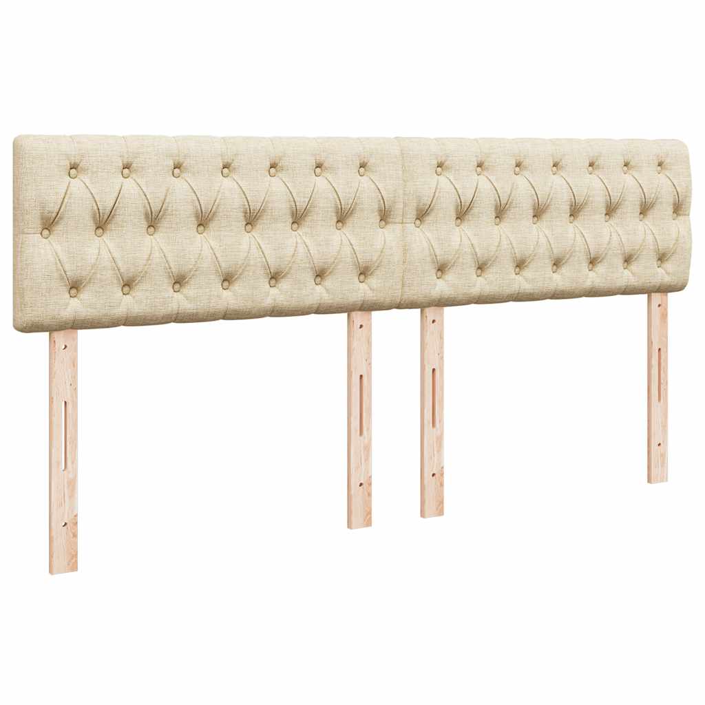 Ottoman bed met matras en LED's 160x200cm stof crèmekleurig is nu te koop bij PeponiXL, paradijselijk wonen!
