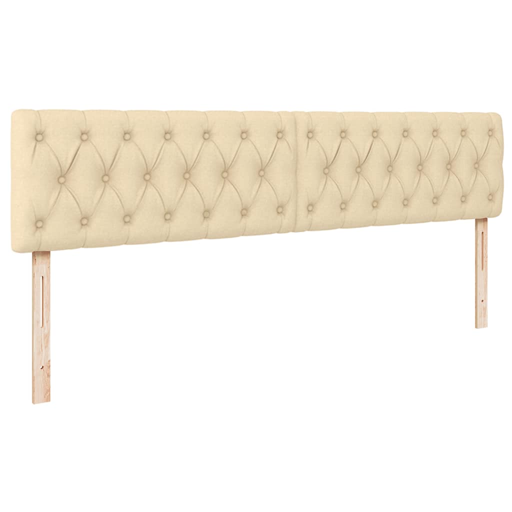 Bed poef met matras en LED's 180x200 cm stof crèmekleurig is nu te koop bij PeponiXL, paradijselijk wonen!