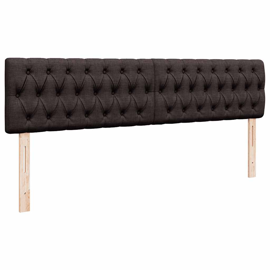 Ottoman bed met matrassen en LED's 200x200cm stof donkerbruin