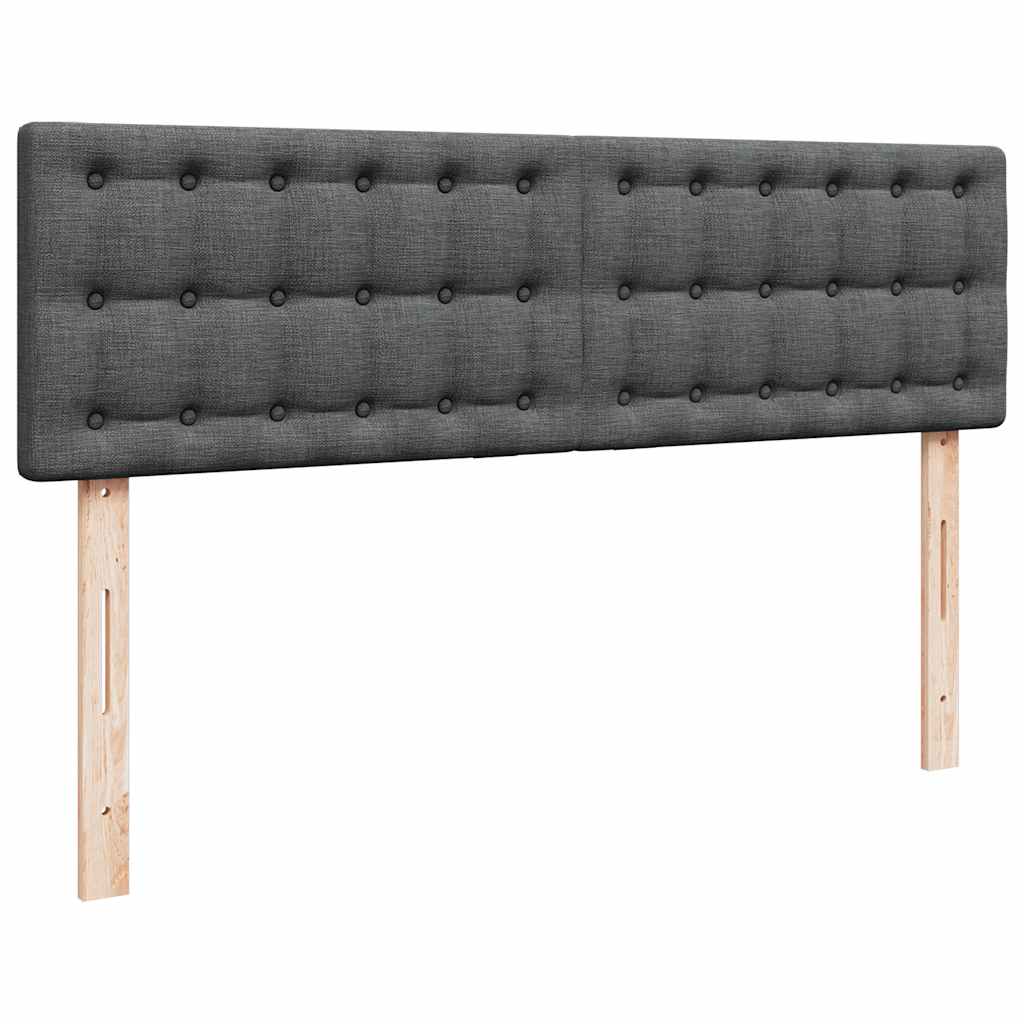 Bed poef met matras en LED's stof 140x190 cm donkergrijs is nu te koop bij PeponiXL, paradijselijk wonen!