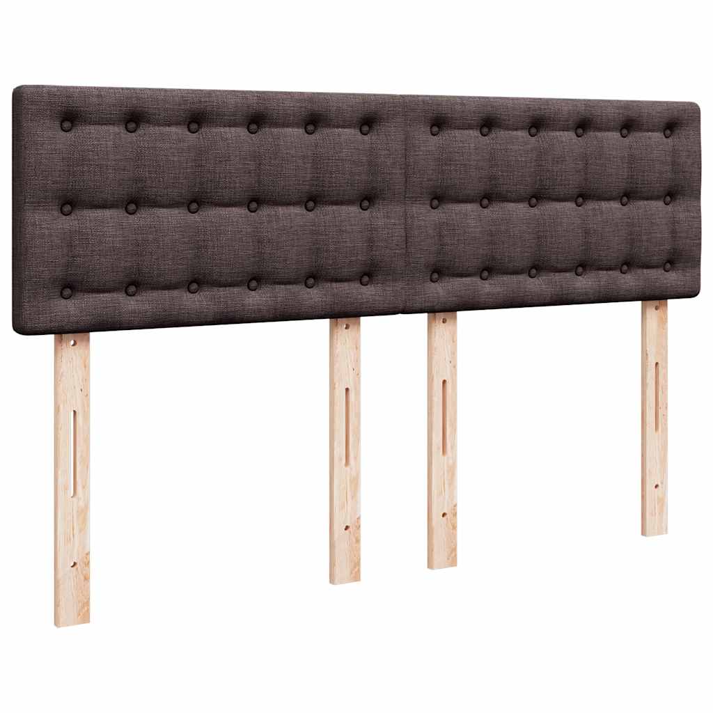 Bed poef met matras en LED's 140x190 cm stof donkerbruin is nu te koop bij PeponiXL, paradijselijk wonen!