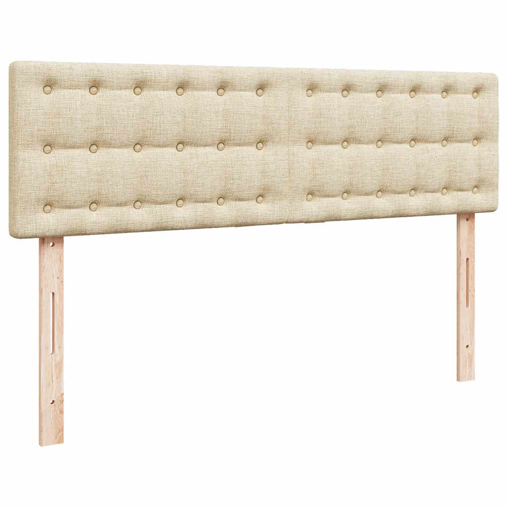 Bed poef met matras en LED's stof 140x190 cm crème is nu te koop bij PeponiXL, paradijselijk wonen!
