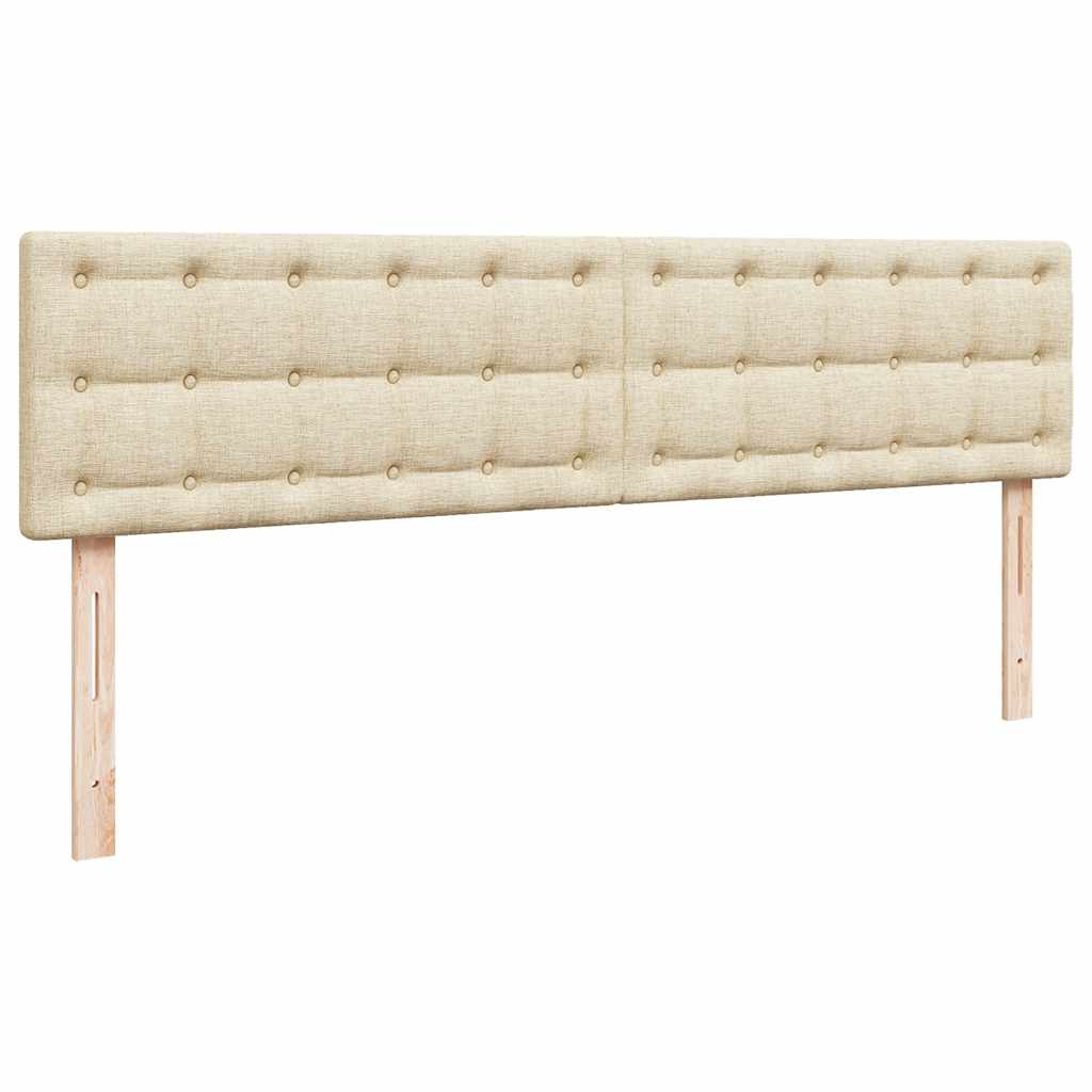 Ottoman bed met matras en LED's 160x200cm stof crèmekleurig is nu te koop bij PeponiXL, paradijselijk wonen!