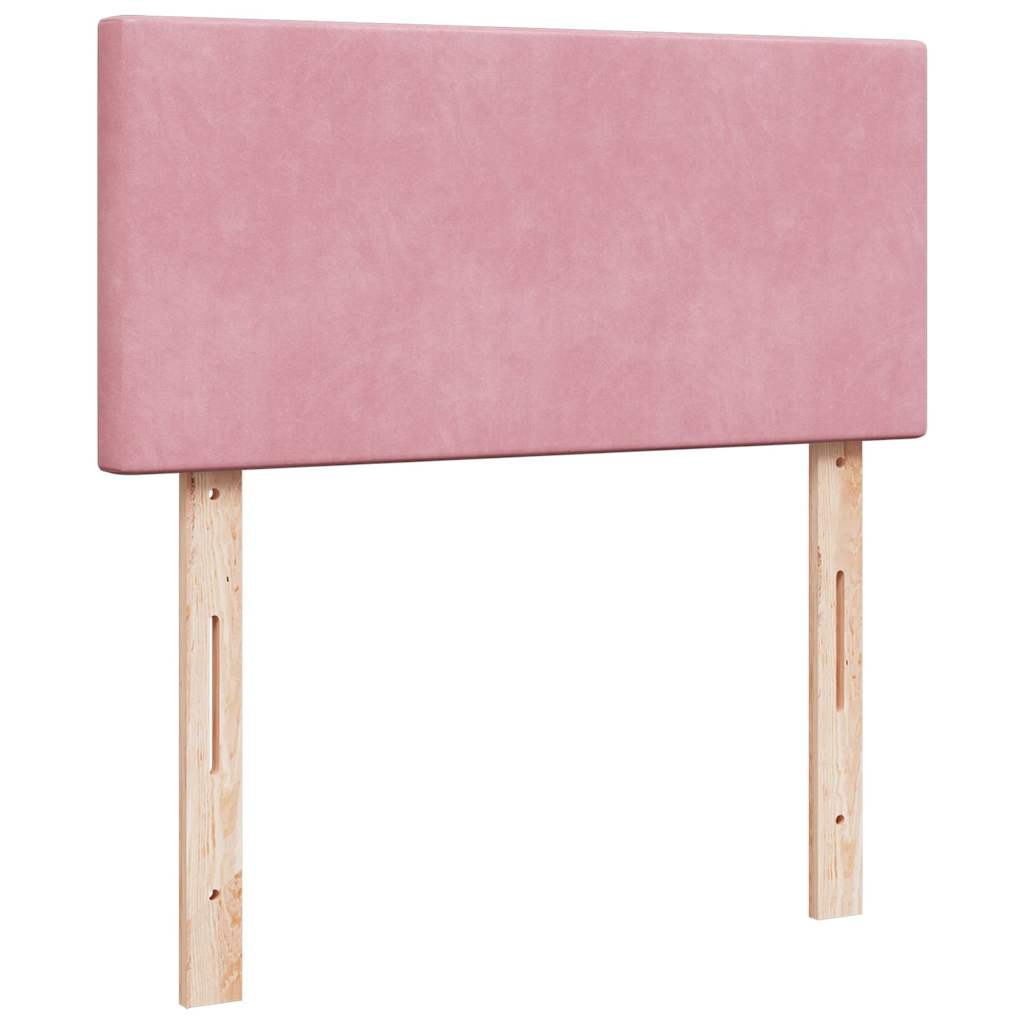 Ottoman bed met matras en LED's 100x200 cm fluweel roze is nu te koop bij PeponiXL, paradijselijk wonen!