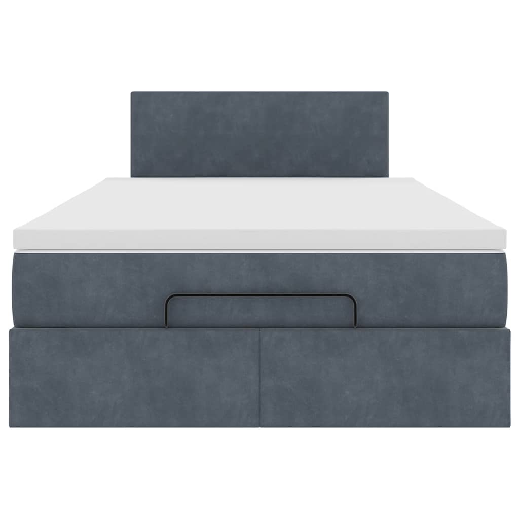 Bed poef met matras en LED's 120x190 cm fluweel donkergrijs is nu te koop bij PeponiXL, paradijselijk wonen!