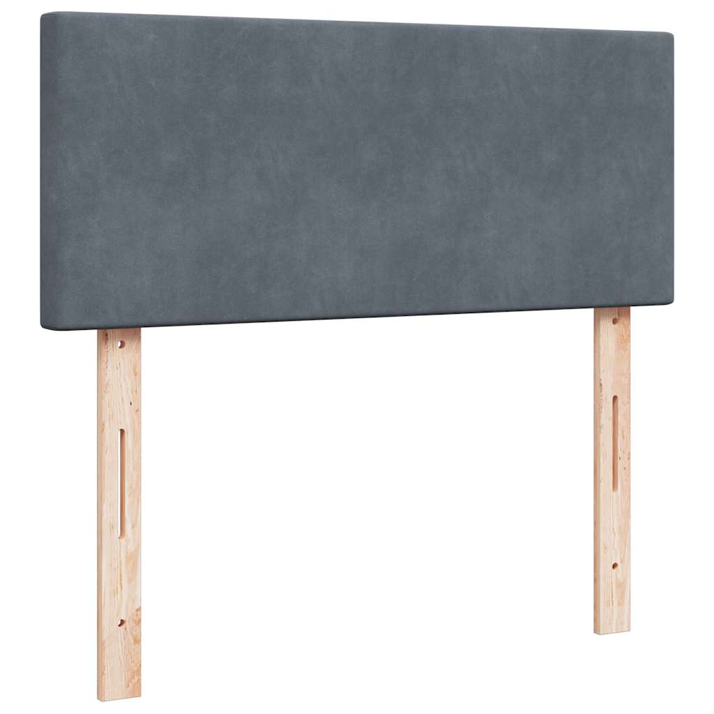 Bed poef met matras en LED's 120x190 cm fluweel donkergrijs is nu te koop bij PeponiXL, paradijselijk wonen!