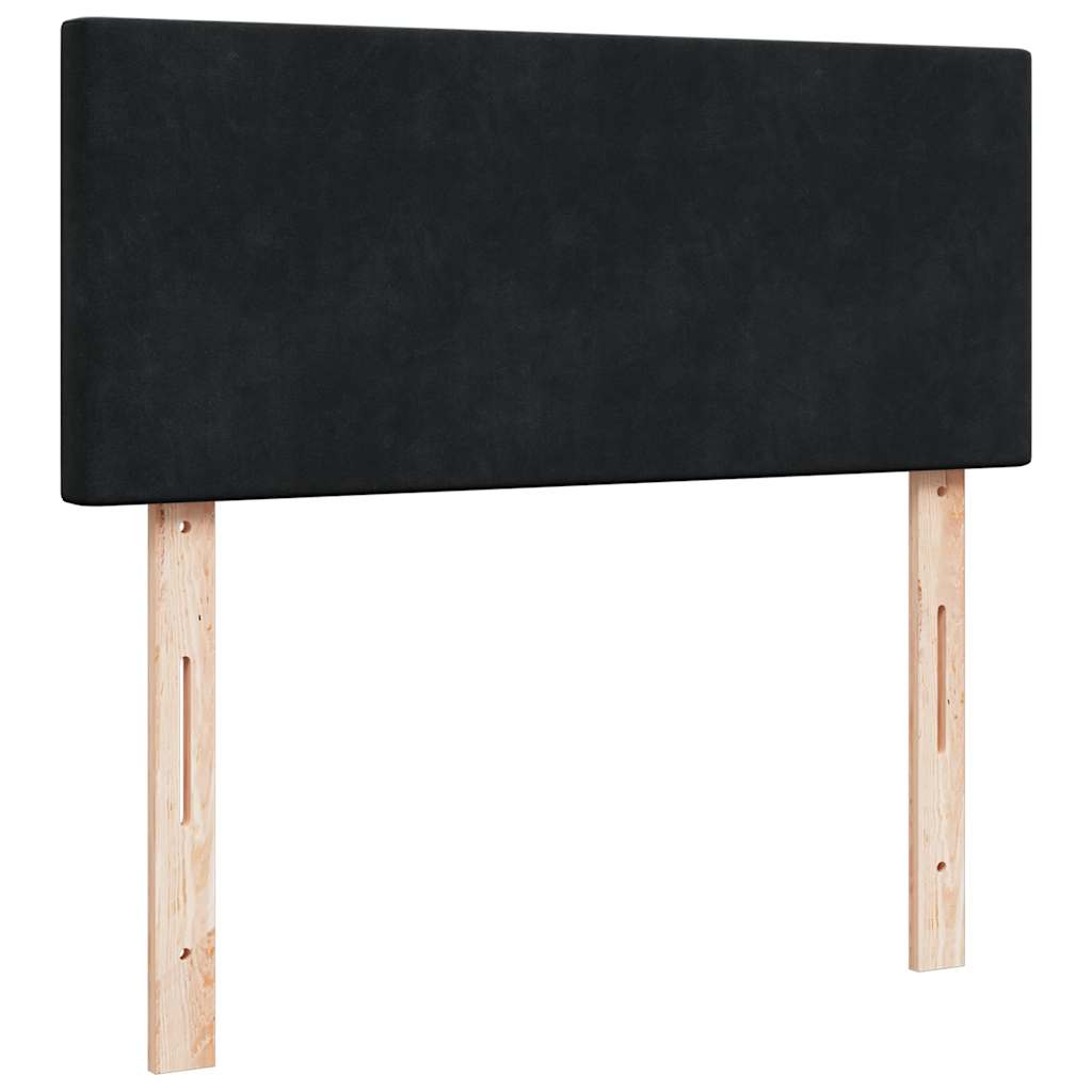 Bed poef met matras en LED's 120x190 cm fluweel zwart is nu te koop bij PeponiXL, paradijselijk wonen!