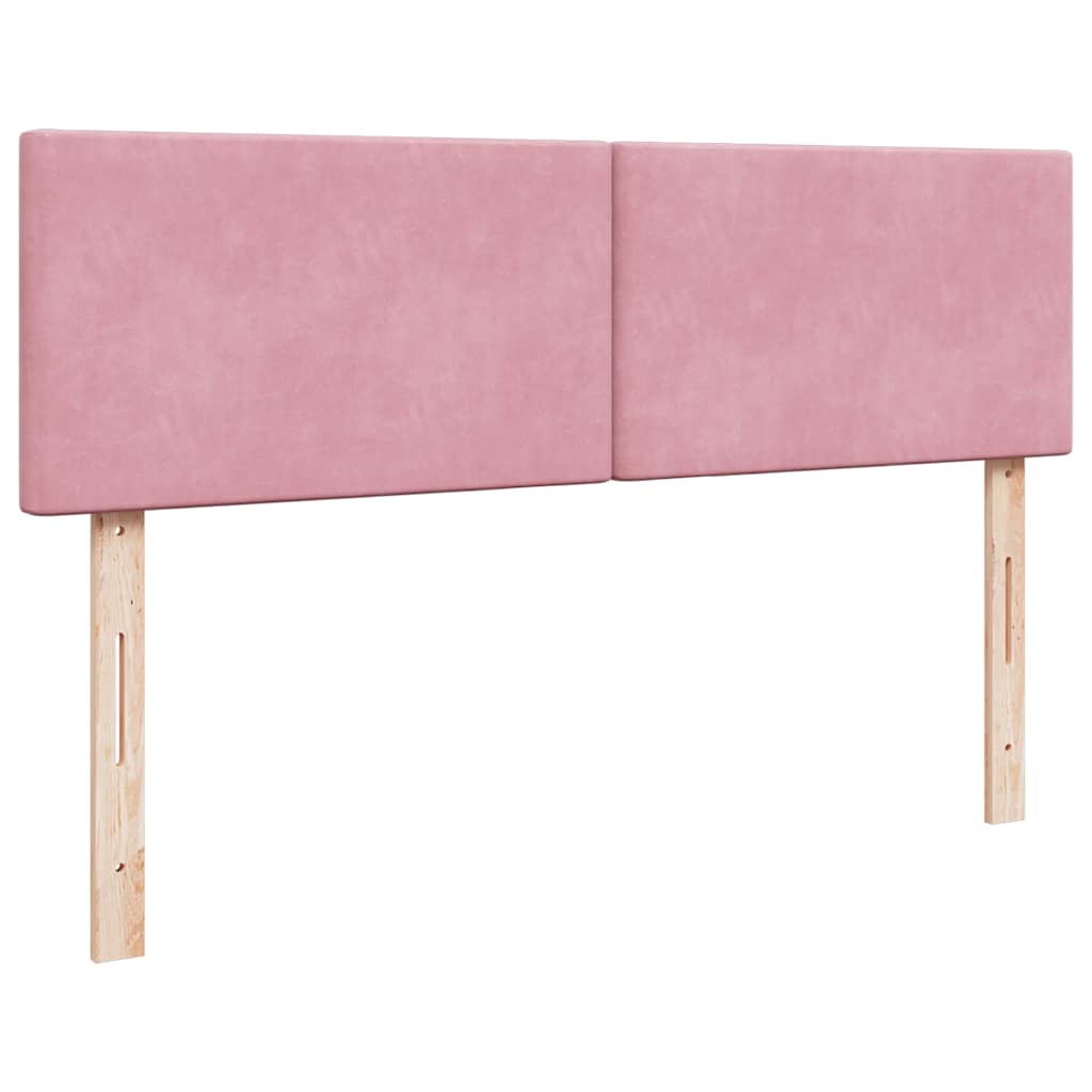 Ottoman bed met matras en LED's 140x190cm fluweel roze is nu te koop bij PeponiXL, paradijselijk wonen!