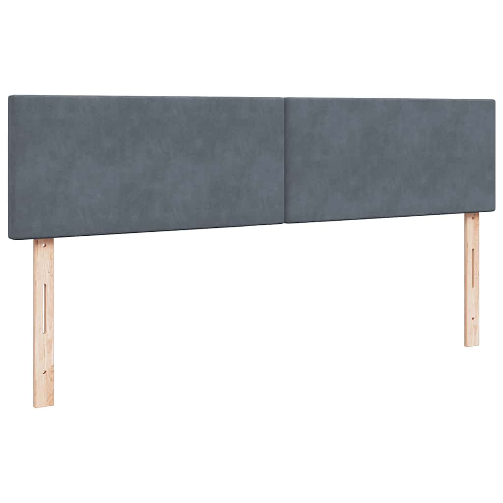 Ottoman bed met matras en LED's 160x200cm fluweel donkergrijs is nu te koop bij PeponiXL, paradijselijk wonen!