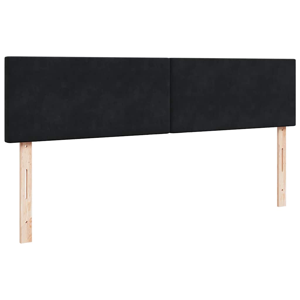 Ottoman bed met matras en LED's 160x200cm fluweel zwart is nu te koop bij PeponiXL, paradijselijk wonen!
