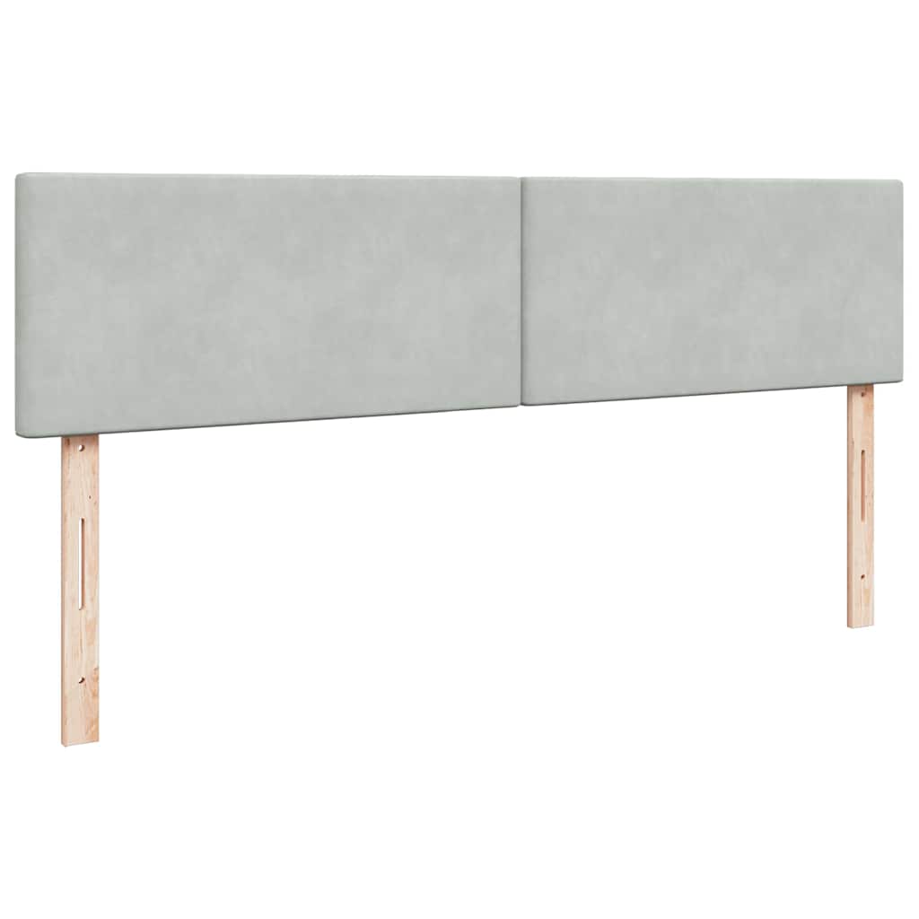 Ottoman bed met matras en LED's 180x200cm fluweel lichtgrijs is nu te koop bij PeponiXL, paradijselijk wonen!
