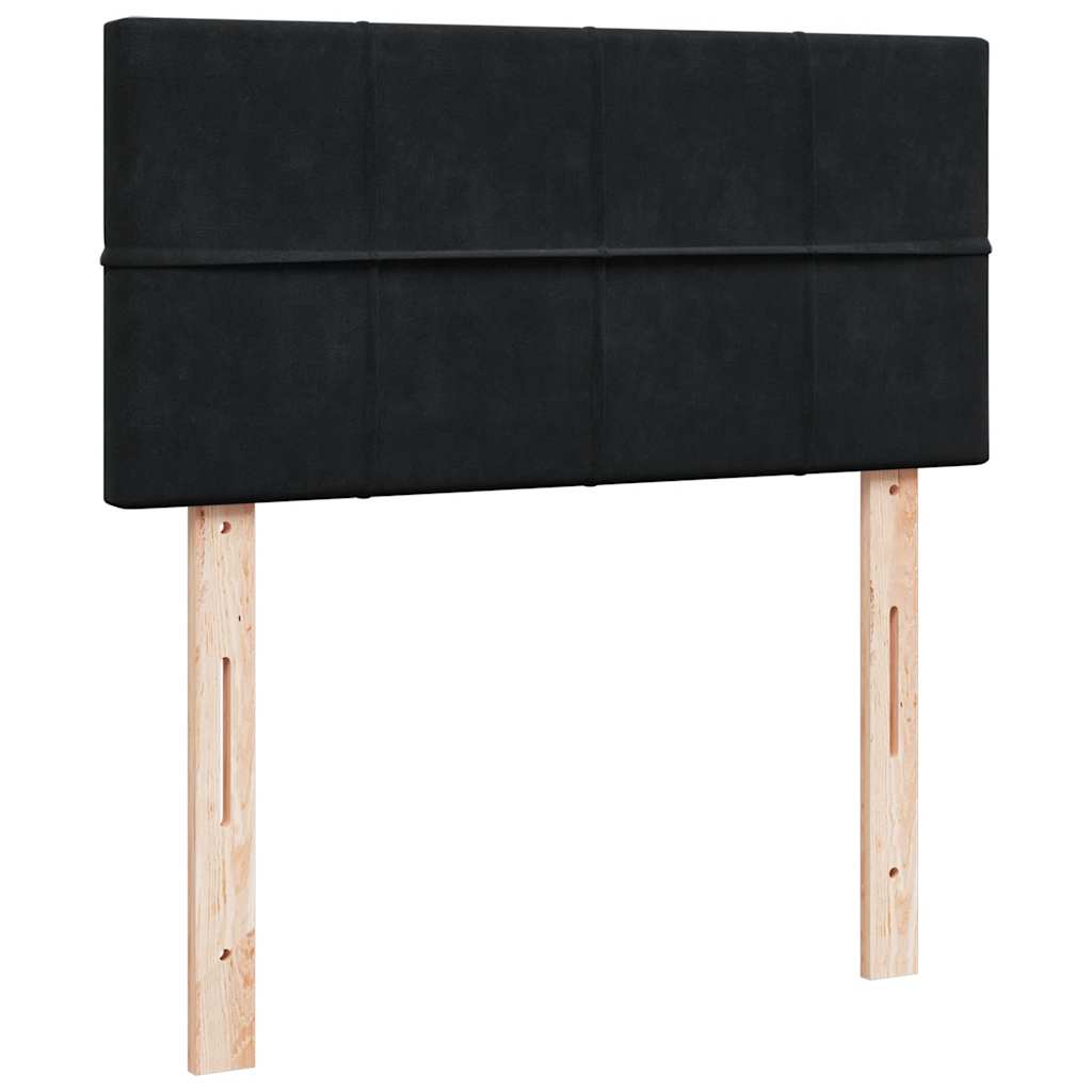 Ottoman bed met matras en LED's 100x200 cm fluweel zwart is nu te koop bij PeponiXL, paradijselijk wonen!