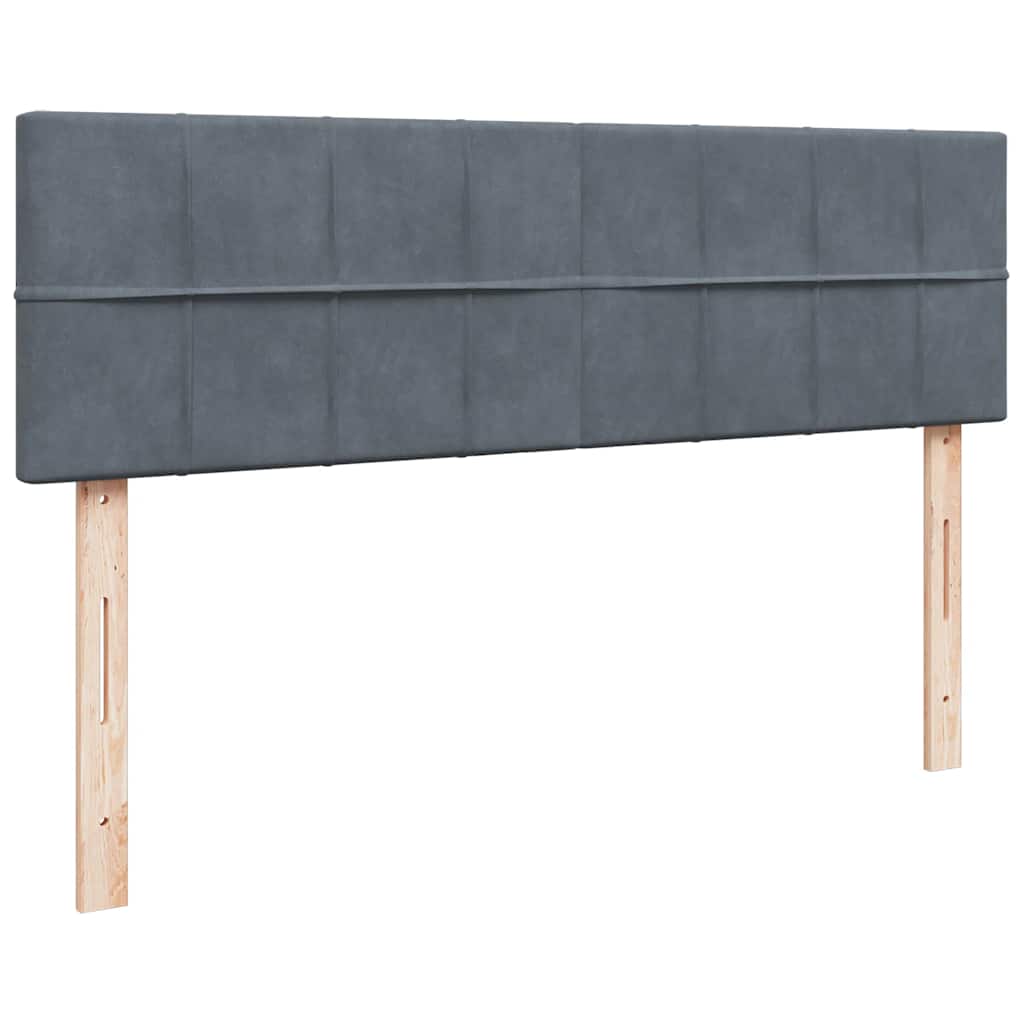 Ottoman bed met matras en LED's 140x190cm fluweel donkergrijs is nu te koop bij PeponiXL, paradijselijk wonen!