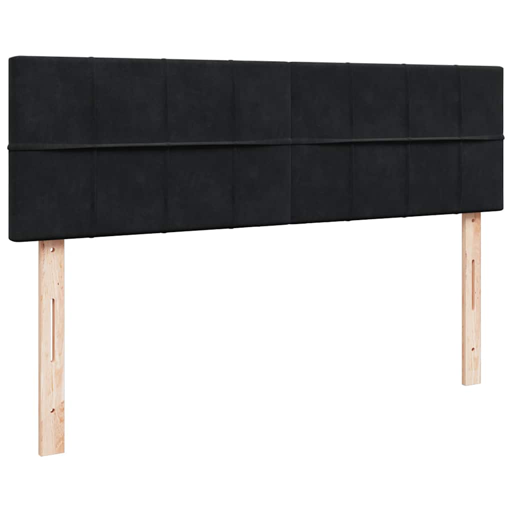 Ottoman bed met matras en LED's 140x190cm fluweel zwart is nu te koop bij PeponiXL, paradijselijk wonen!