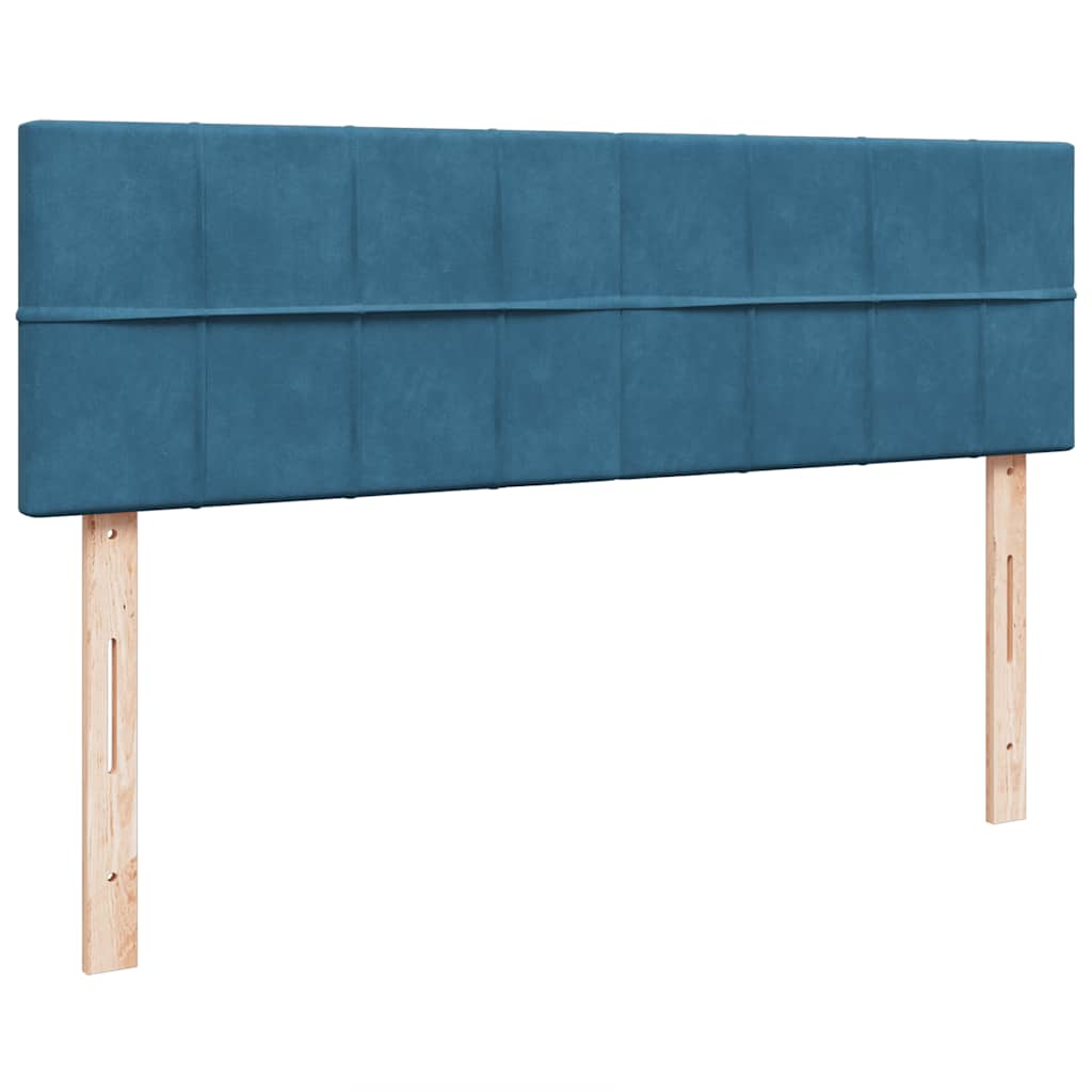 Ottoman bed met matras en LED's 140x190cm fluweel donkerblauw is nu te koop bij PeponiXL, paradijselijk wonen!