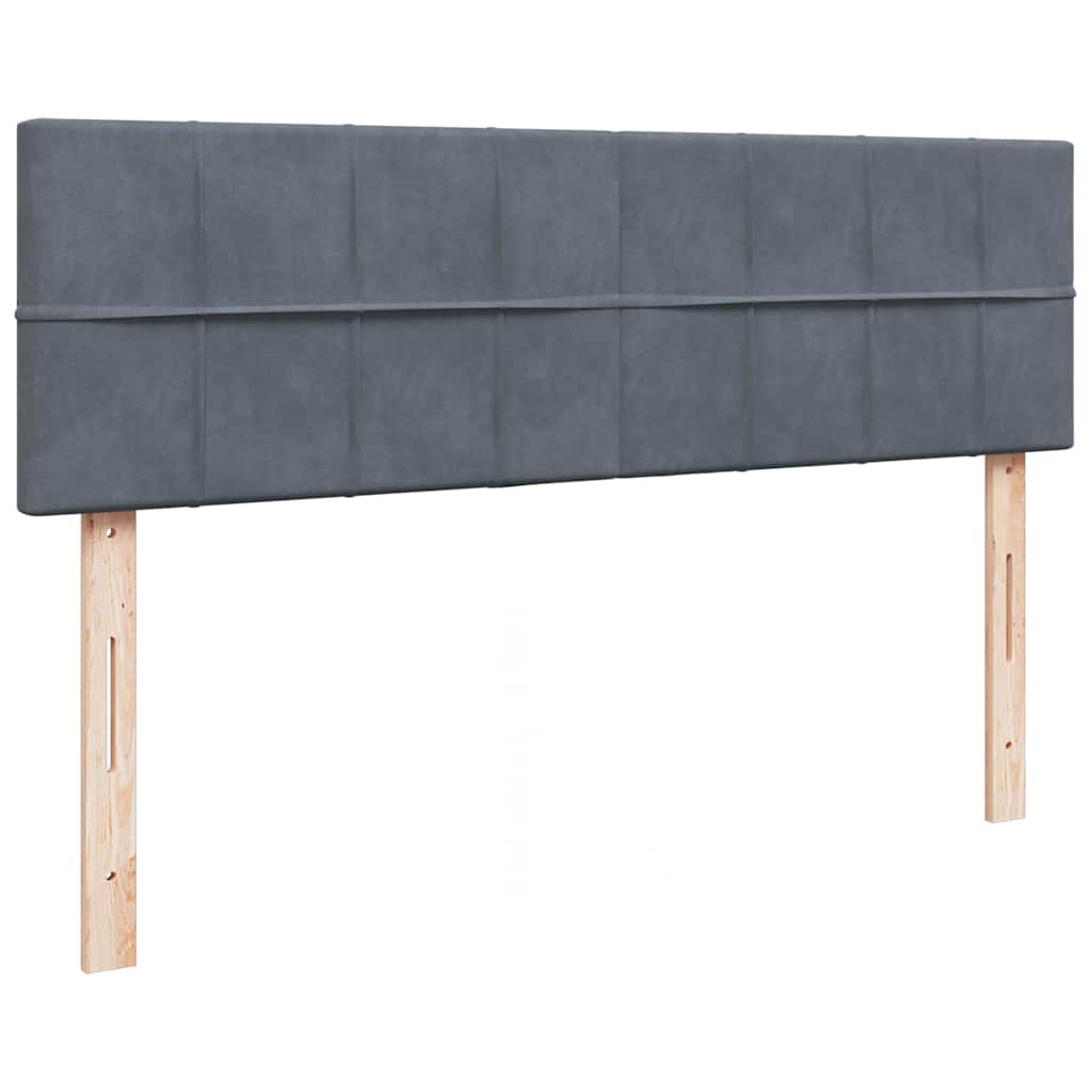 Ottoman bed met matras en LED's 140x200cm fluweel donkergrijs is nu te koop bij PeponiXL, paradijselijk wonen!