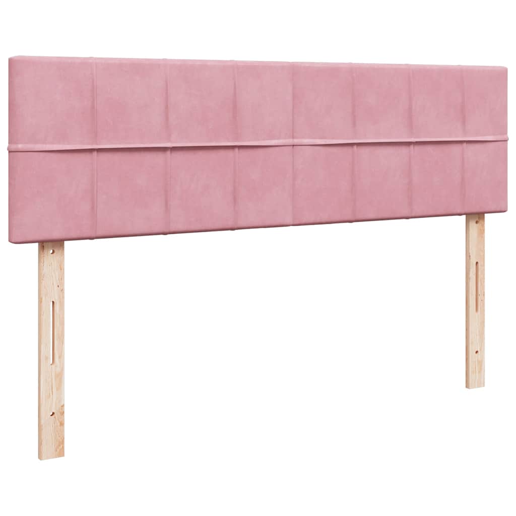 Ottoman bed met matras en LED's 140x200cm fluweel roze is nu te koop bij PeponiXL, paradijselijk wonen!