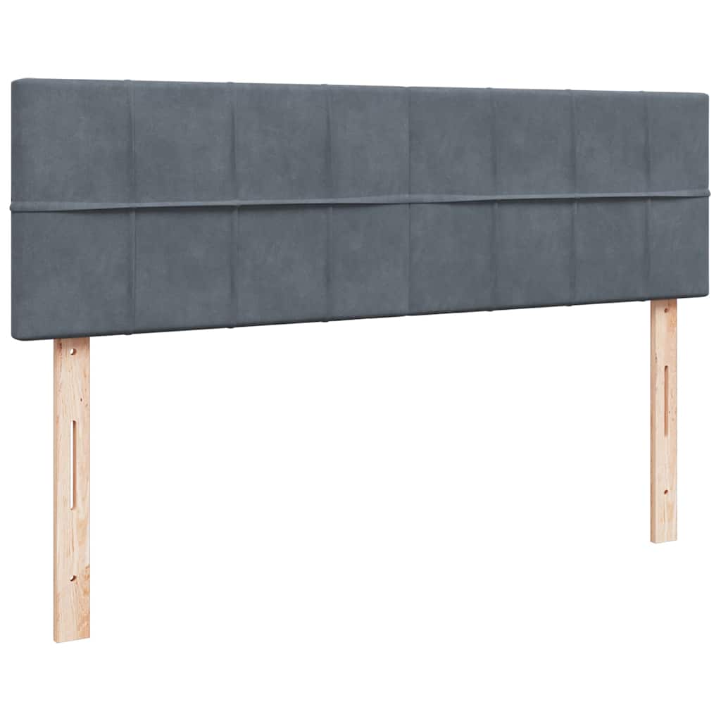 Ottoman bed met matras en LED's 160x200cm fluweel donkergrijs is nu te koop bij PeponiXL, paradijselijk wonen!