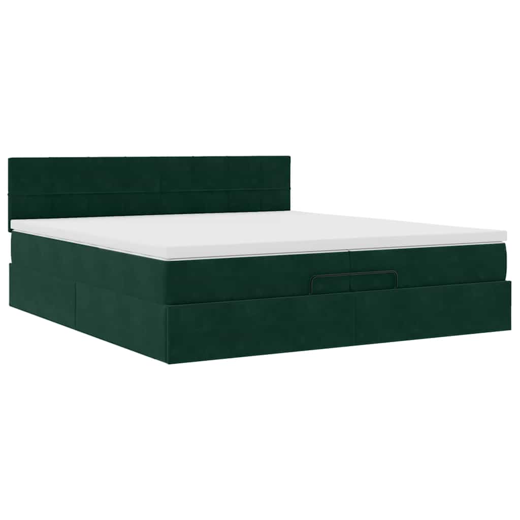 Ottoman bed met matrassen en LED's 200x200cm fluweel is nu te koop bij PeponiXL, paradijselijk wonen!