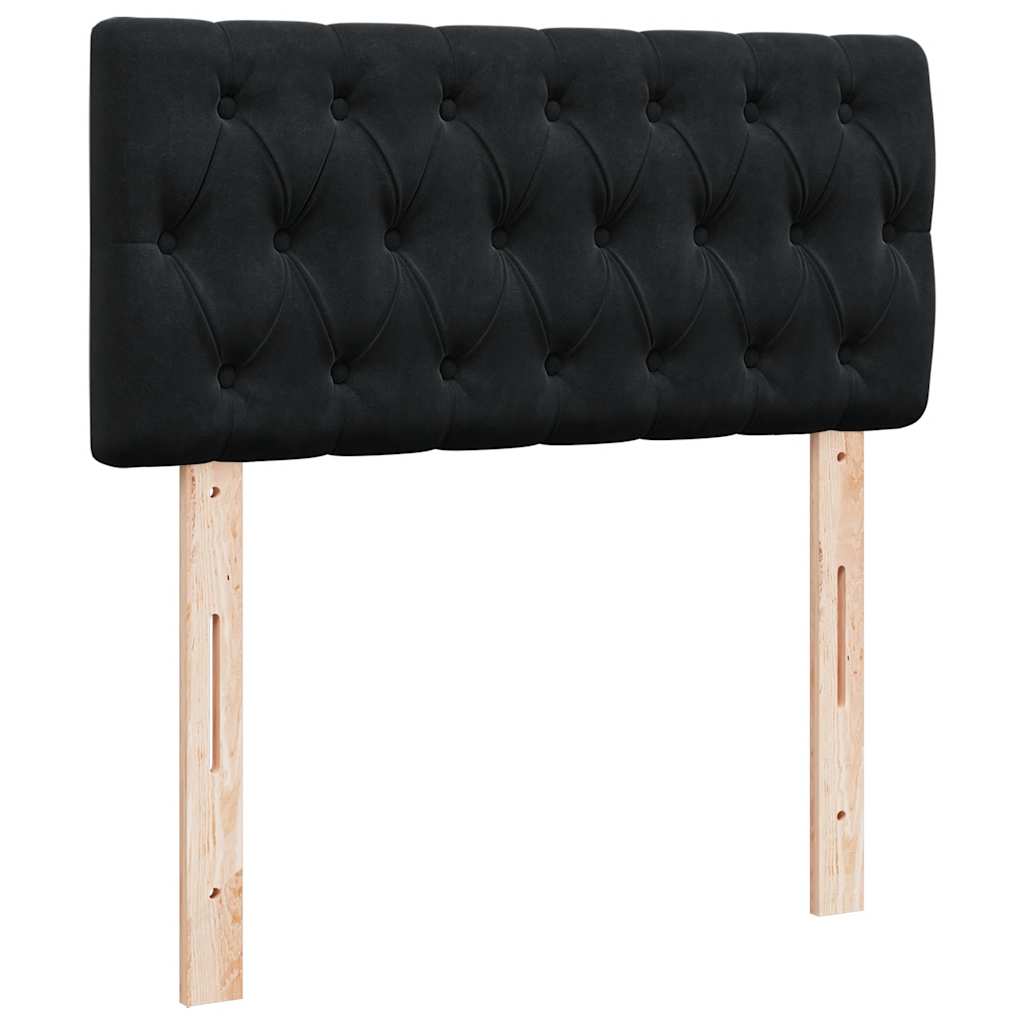 Ottoman bed met matras en LED's 90x190cm fluweel zwart is nu te koop bij PeponiXL, paradijselijk wonen!