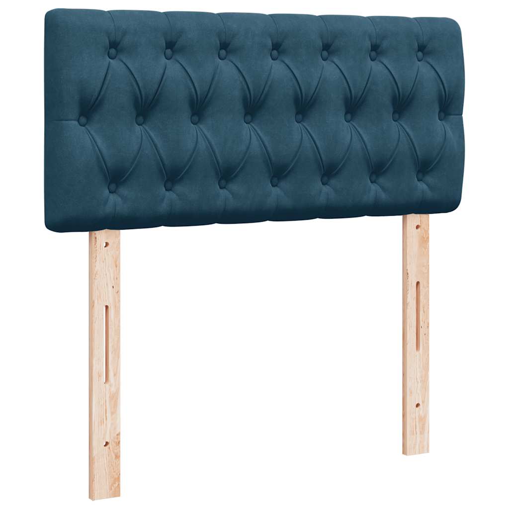 Ottoman bed met matras en LED's 90x190cm fluweel donkerblauw is nu te koop bij PeponiXL, paradijselijk wonen!