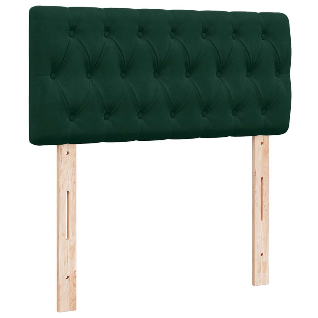Ottoman bed met matras en LED's 100x200 cm fluweel donkergroen is nu te koop bij PeponiXL, paradijselijk wonen!