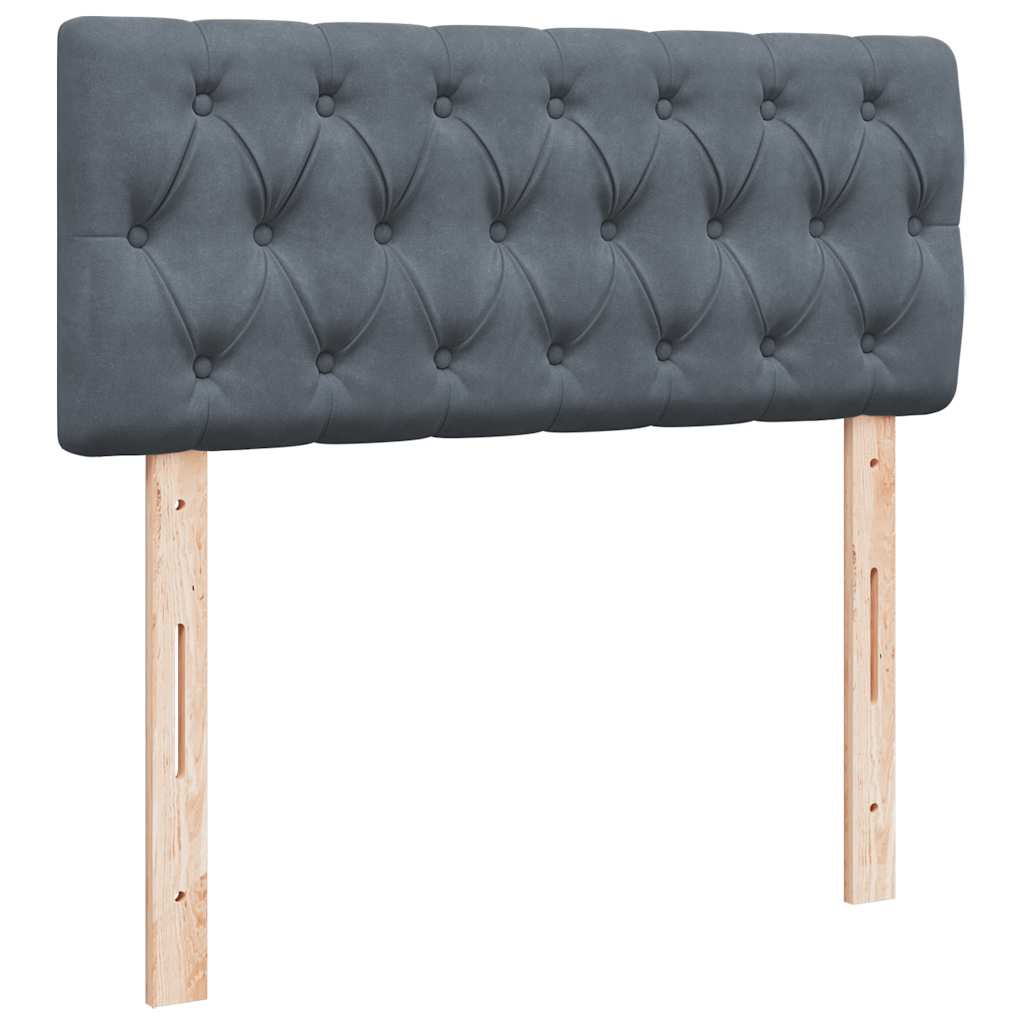 Bed poef met matras en LED's 120x190 cm fluweel donkergrijs is nu te koop bij PeponiXL, paradijselijk wonen!