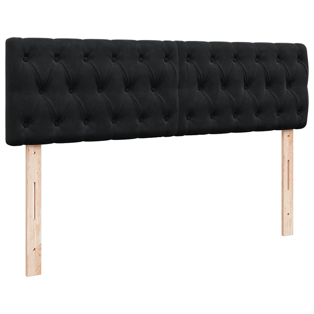 Ottoman bed met matras en LED's 140x190cm fluweel zwart is nu te koop bij PeponiXL, paradijselijk wonen!