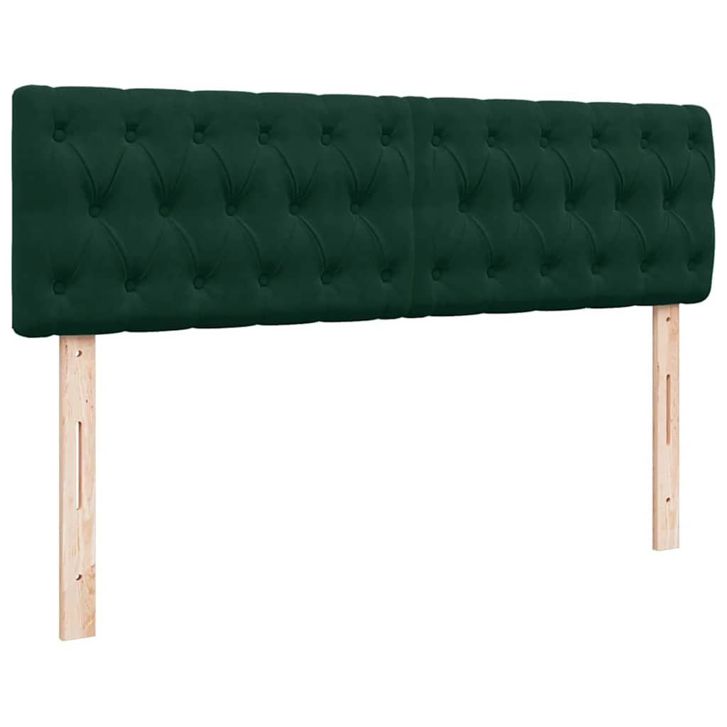 Ottoman bed met matras en LED's 140x200cm fluweel donkergroen