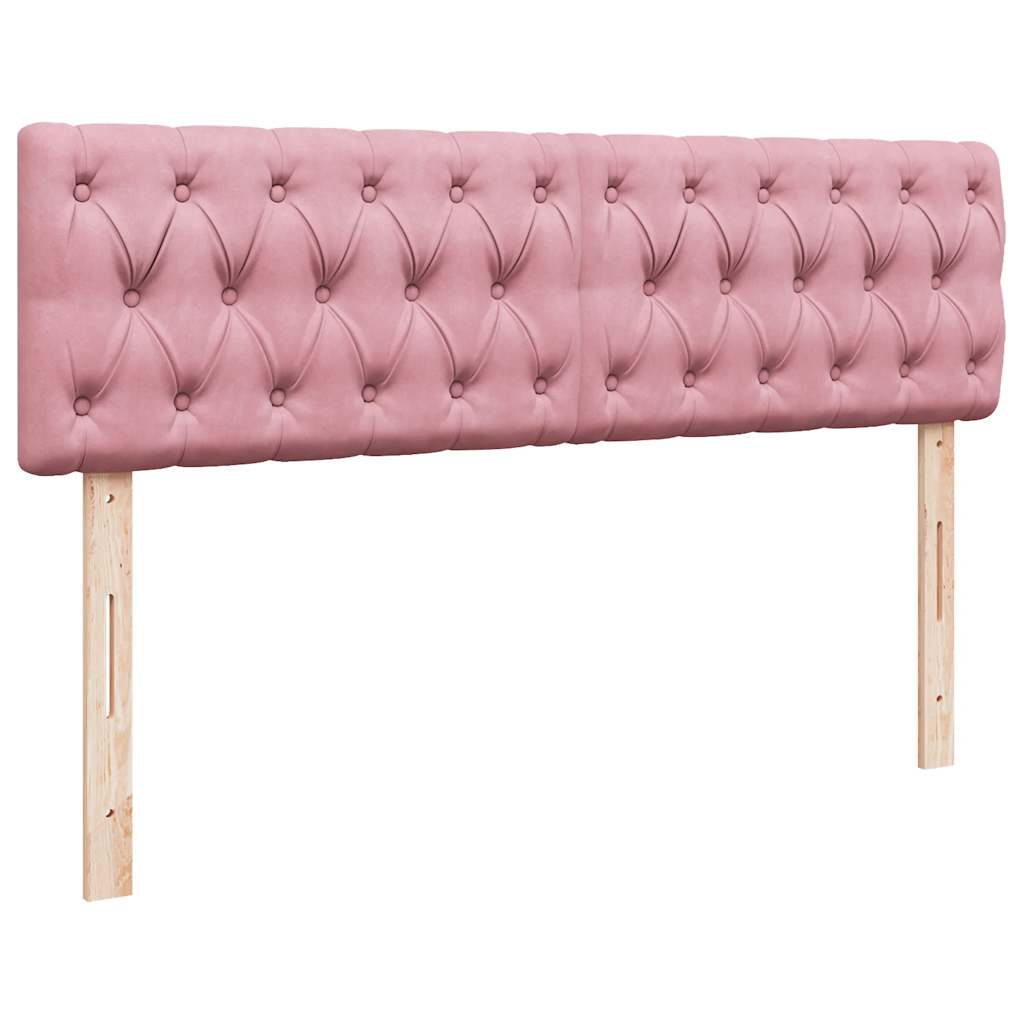 Ottoman bed met matras en LED's 140x200cm fluweel roze is nu te koop bij PeponiXL, paradijselijk wonen!