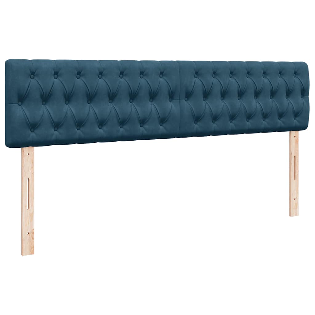 Ottoman bed met matras en LED's 160x200cm fluweel donkerblauw