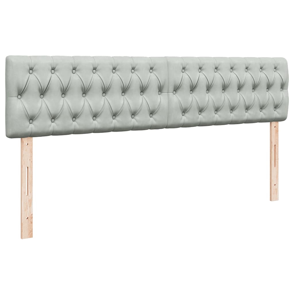 Ottoman bed met matras en LED's 180x200cm fluweel lichtgrijs is nu te koop bij PeponiXL, paradijselijk wonen!