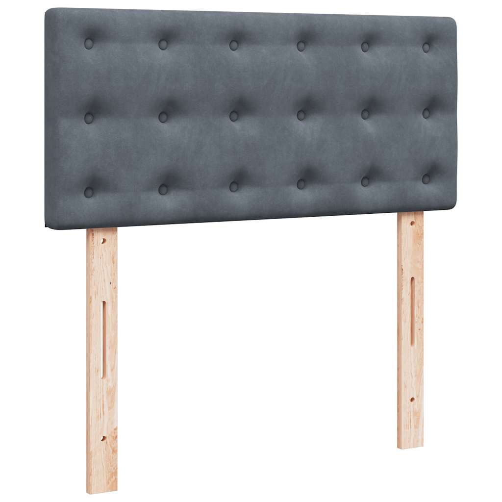 Ottoman bed met matras en LED's 90x200cm fluweel donkergrijs is nu te koop bij PeponiXL, paradijselijk wonen!