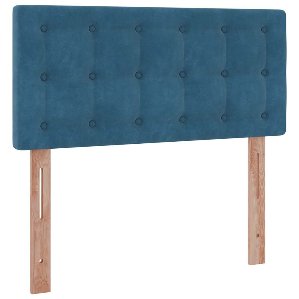 Ottoman bed met matras en LED's 90x200cm fluweel donkerblauw is nu te koop bij PeponiXL, paradijselijk wonen!