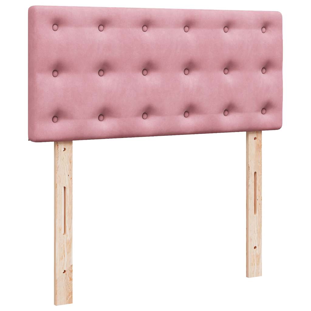 Ottoman bed met matras en LED's 100x200 cm fluweel roze is nu te koop bij PeponiXL, paradijselijk wonen!