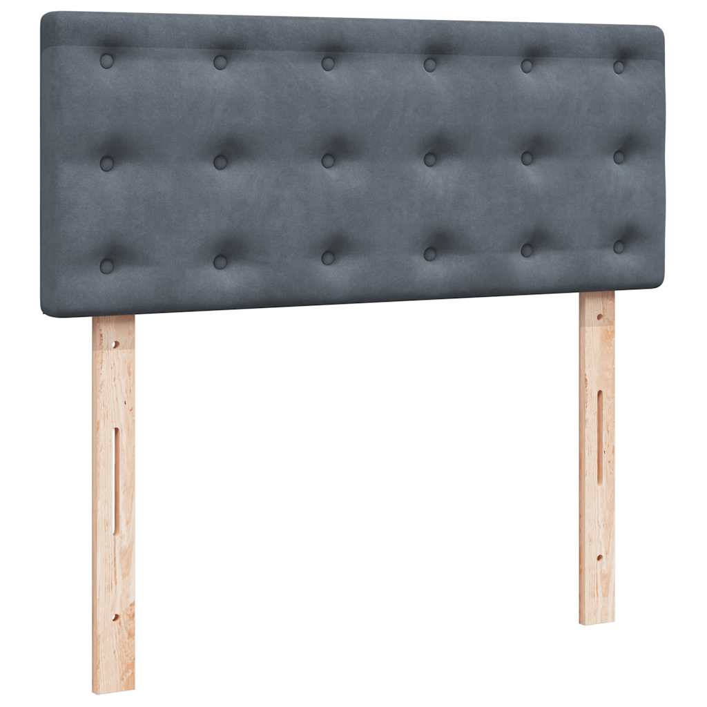 Bed poef met matras en LED's 120x190 cm fluweel donkergrijs is nu te koop bij PeponiXL, paradijselijk wonen!
