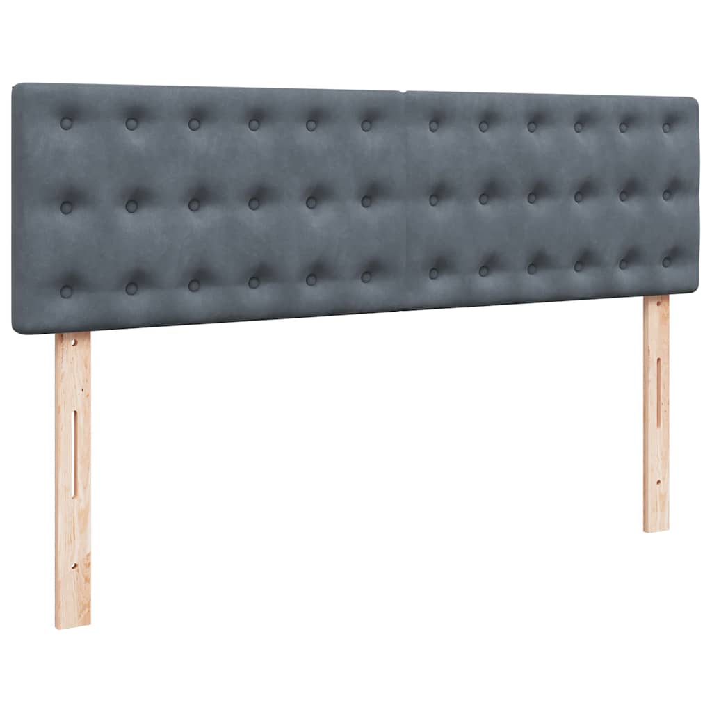 Ottoman bed met matras en LED's 160x200cm fluweel donkergrijs is nu te koop bij PeponiXL, paradijselijk wonen!