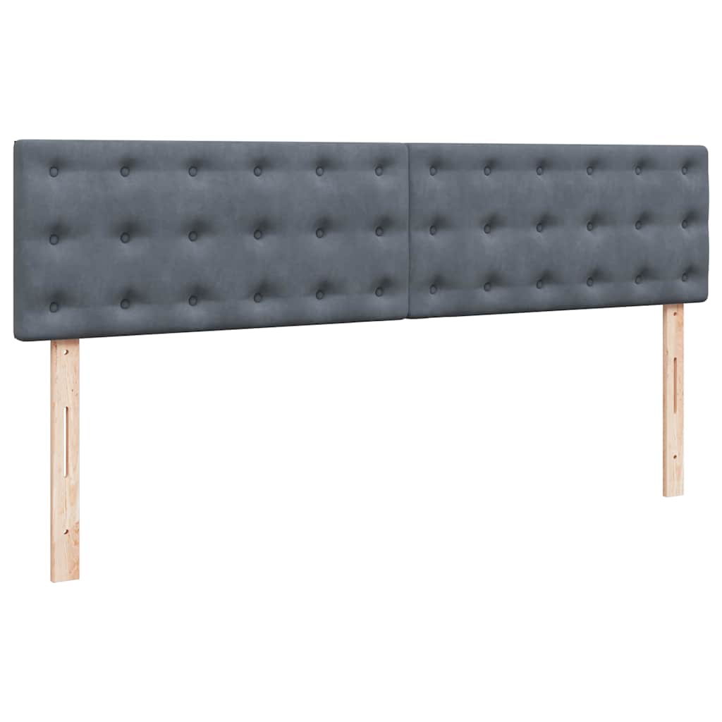 Ottoman bed met matras en LED's 180x200cm fluweel donkergrijs is nu te koop bij PeponiXL, paradijselijk wonen!