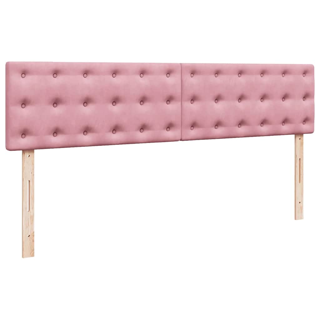 Bed poef met matras en LED's 180x200 cm fluweel roze is nu te koop bij PeponiXL, paradijselijk wonen!