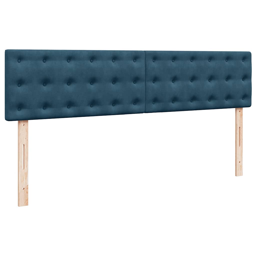 Bed poef met matrassen en leds 200x200 cm fluweel donkerblauw is nu te koop bij PeponiXL, paradijselijk wonen!