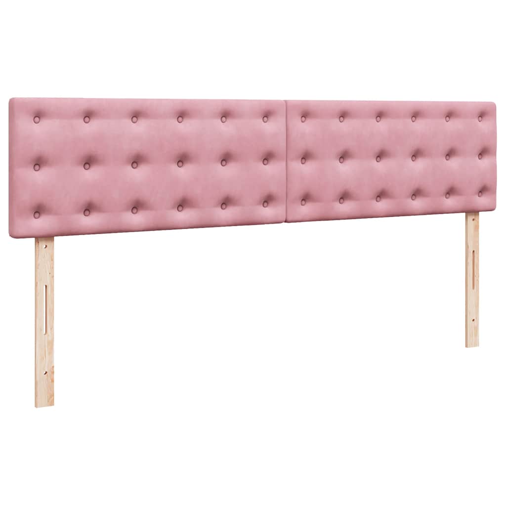 Ottoman bed met matrassen en LED's 200x200cm fluweel roze is nu te koop bij PeponiXL, paradijselijk wonen!