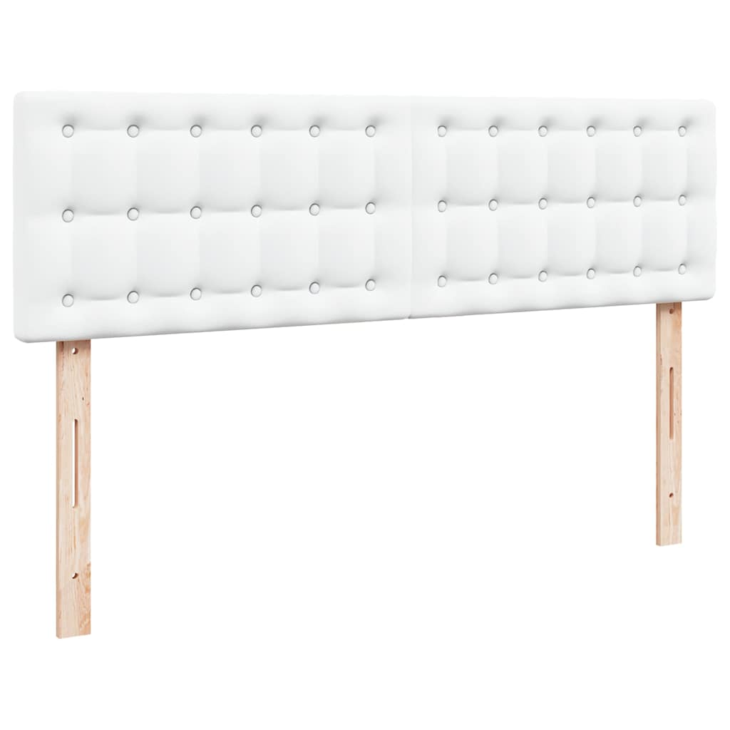 Ottoman bed met matrassen en LED's 160x200cm kunstleer wit is nu te koop bij PeponiXL, paradijselijk wonen!
